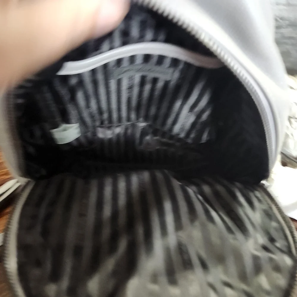 Victoria's Secret Gray Mini Chunky Chain Adjustable Straps Mini Backpack
